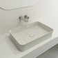 BOCCHI SOTTILE 21.5" Rectangle Vessel Fireclay With Matching Drain Cover