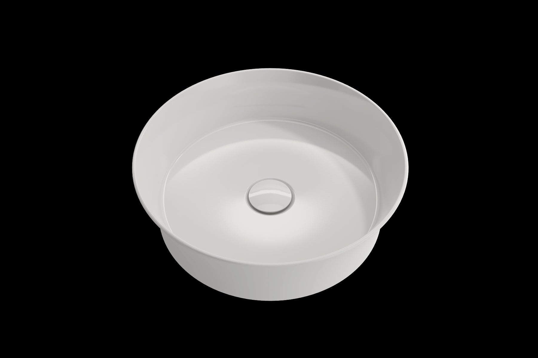 BOCCHI SOTTILE 15" Round Vessel Fireclay with Matching Drain Cover