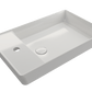 BOCCHI SOTTILE 23.5" Rectangle Vessel Fireclay 1-Hole Faucet Deck with Matching Drain Cover