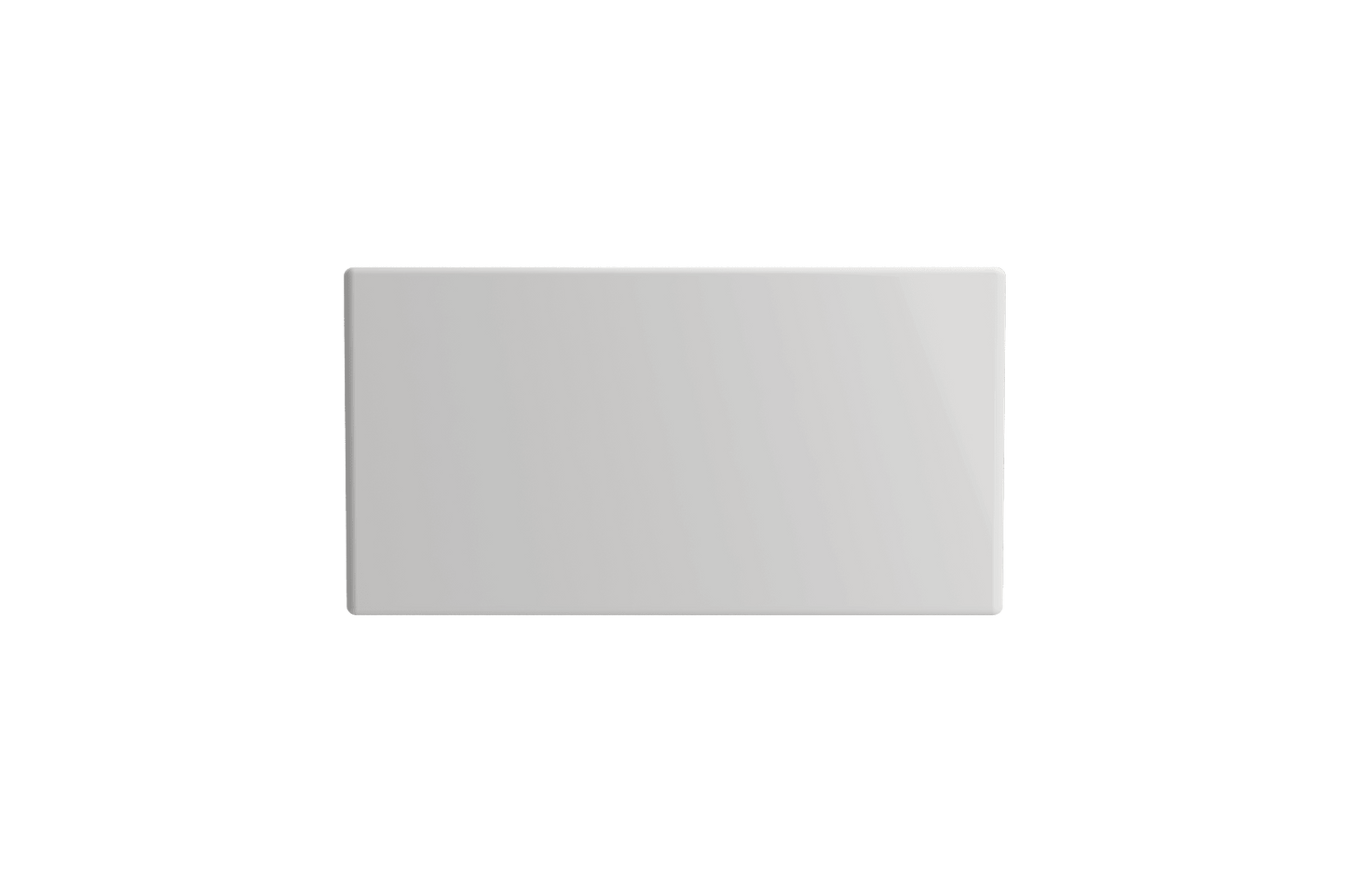 Side profile of white BOCCHI Contempo 33 inch fireclay sink.