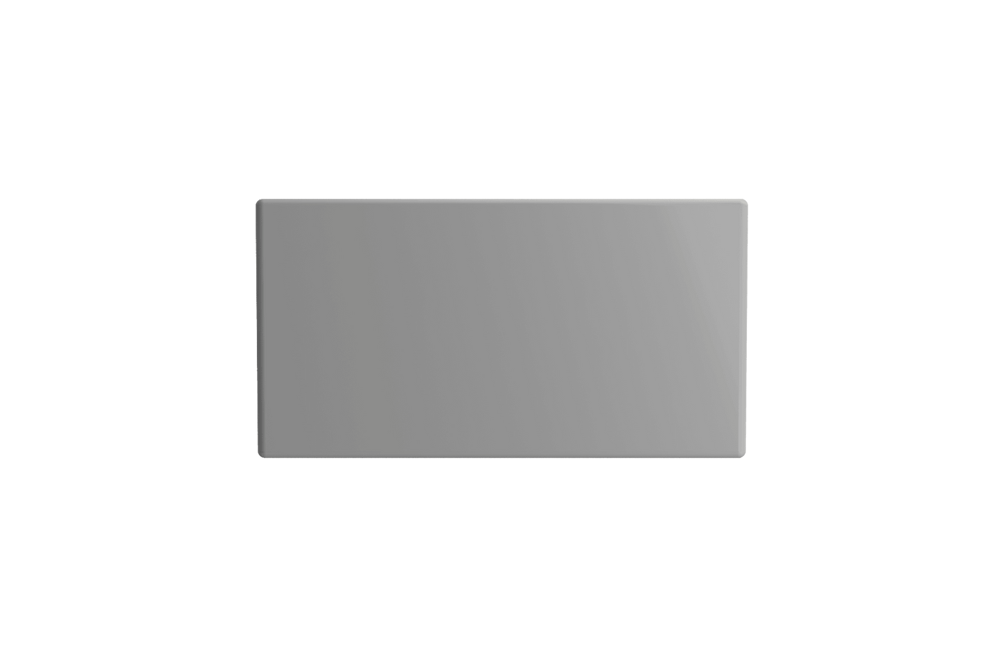 Side profile of matte gray BOCCHI Contempo 33 inch fireclay sink with step-rim.