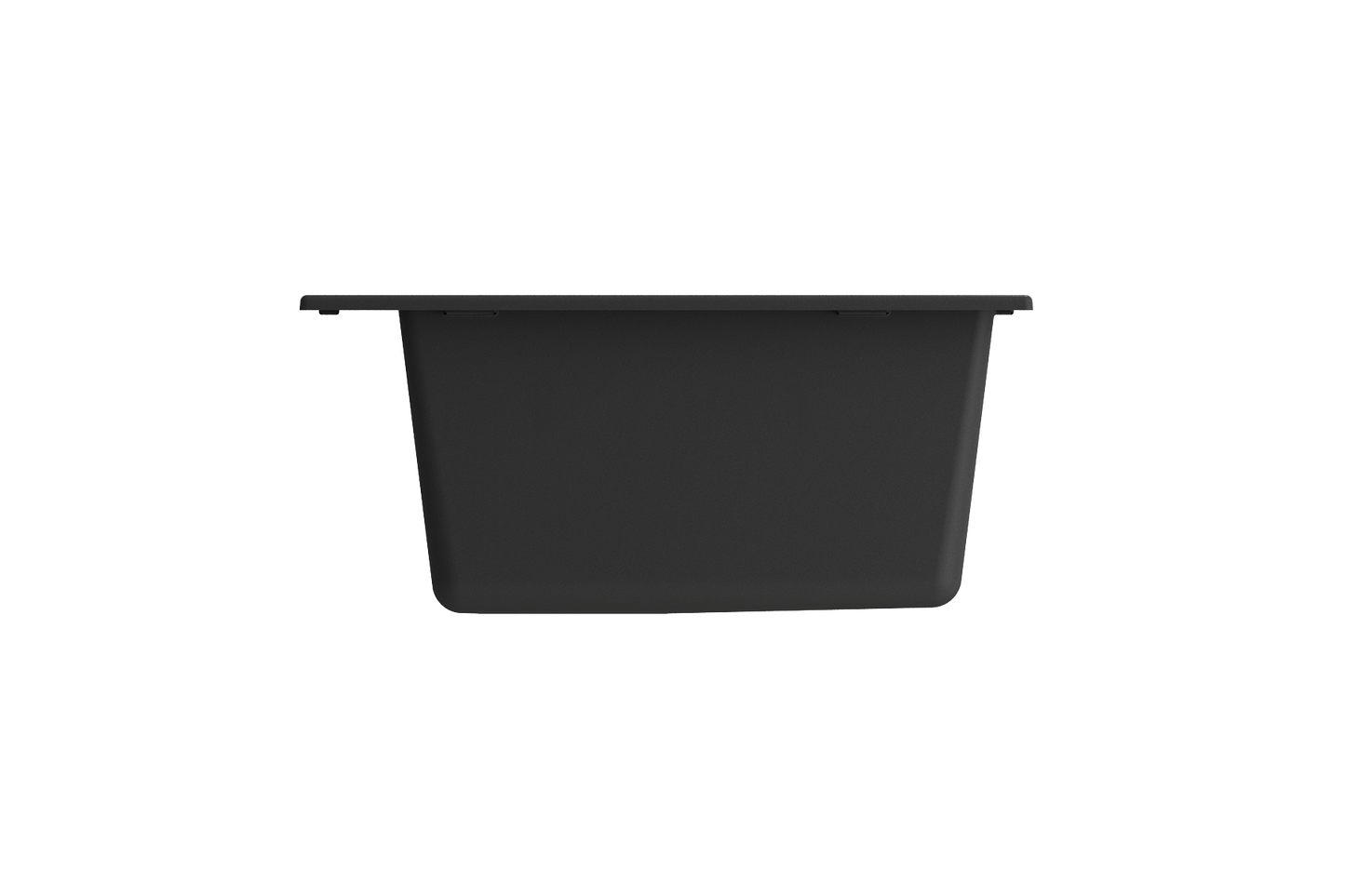 CAMPINO UNO 33" Single Bowl Dual Mount Granite Kitchen Sink with Strainer in sleek black finish