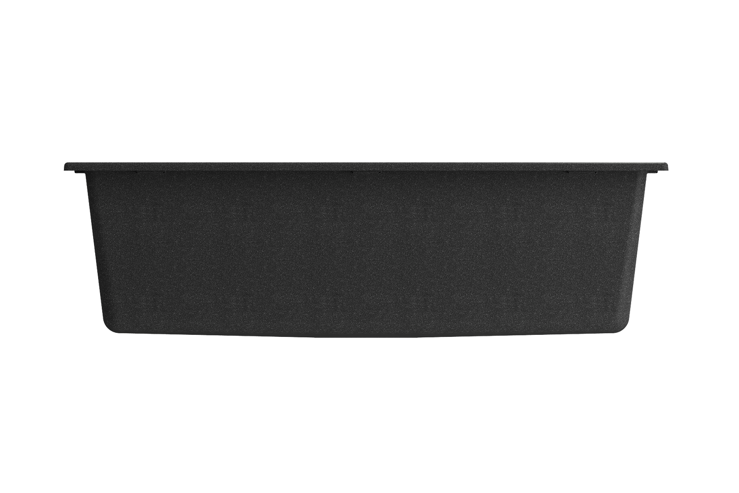 CAMPINO UNO 33" Single Bowl Dual Mount Granite Kitchen Sink with Strainer in sleek black finish