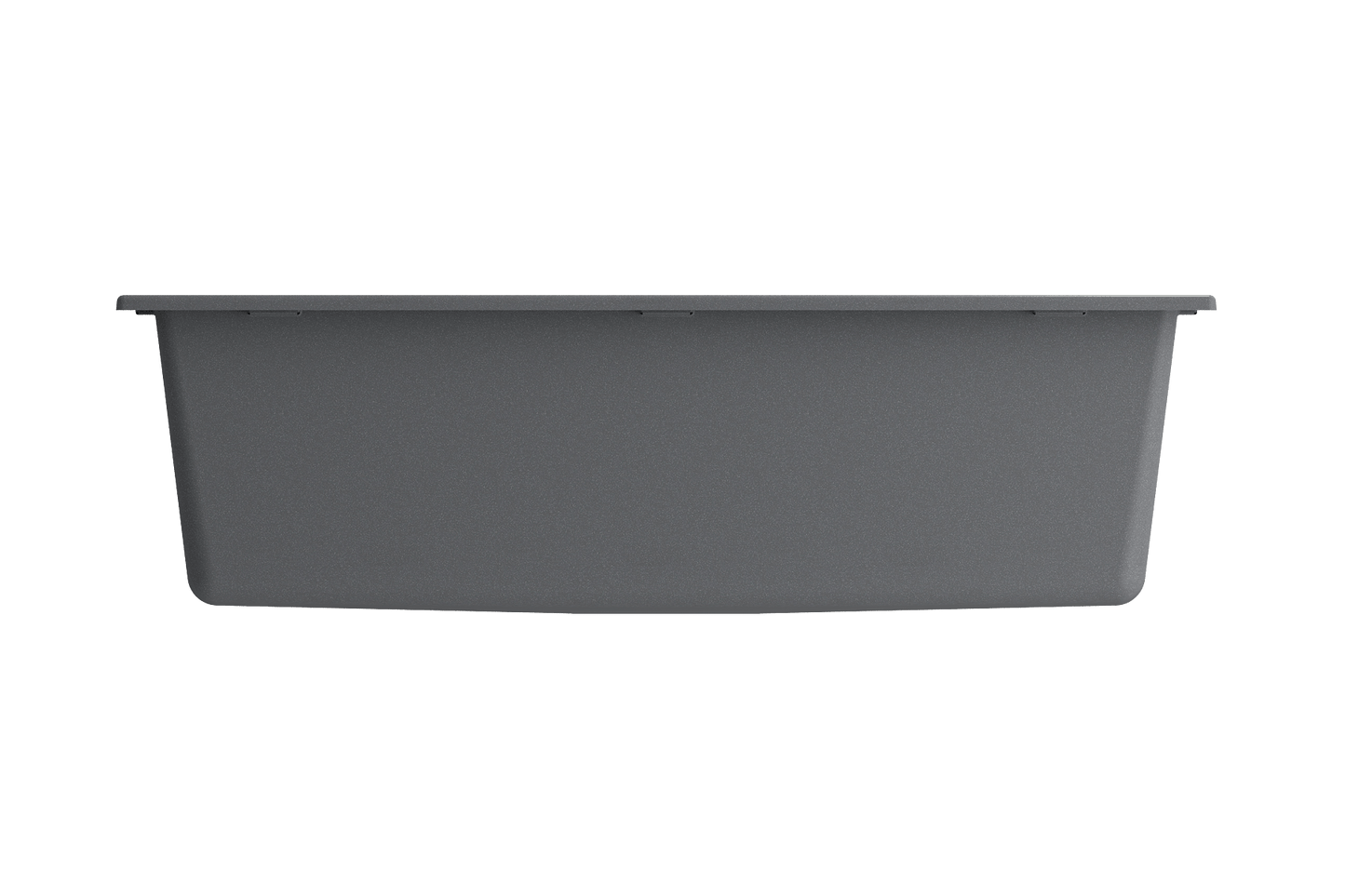 CAMPINO UNO 33" Single Bowl Dual Mount Granite Kitchen Sink with Strainer side view.