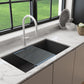 BOCCHI BAVENO LUX 34" Dual-Mount Single Bowl Granite Composite Kitchen Sink with Integrated Workstation and Accessories