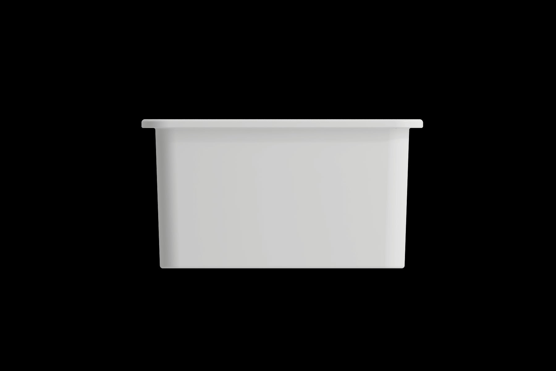 BOCCHI SOTTO 24" Fireclay Dual-Mount Single Bowl Kitchen Sink with Protective Bottom Grid and Strainer