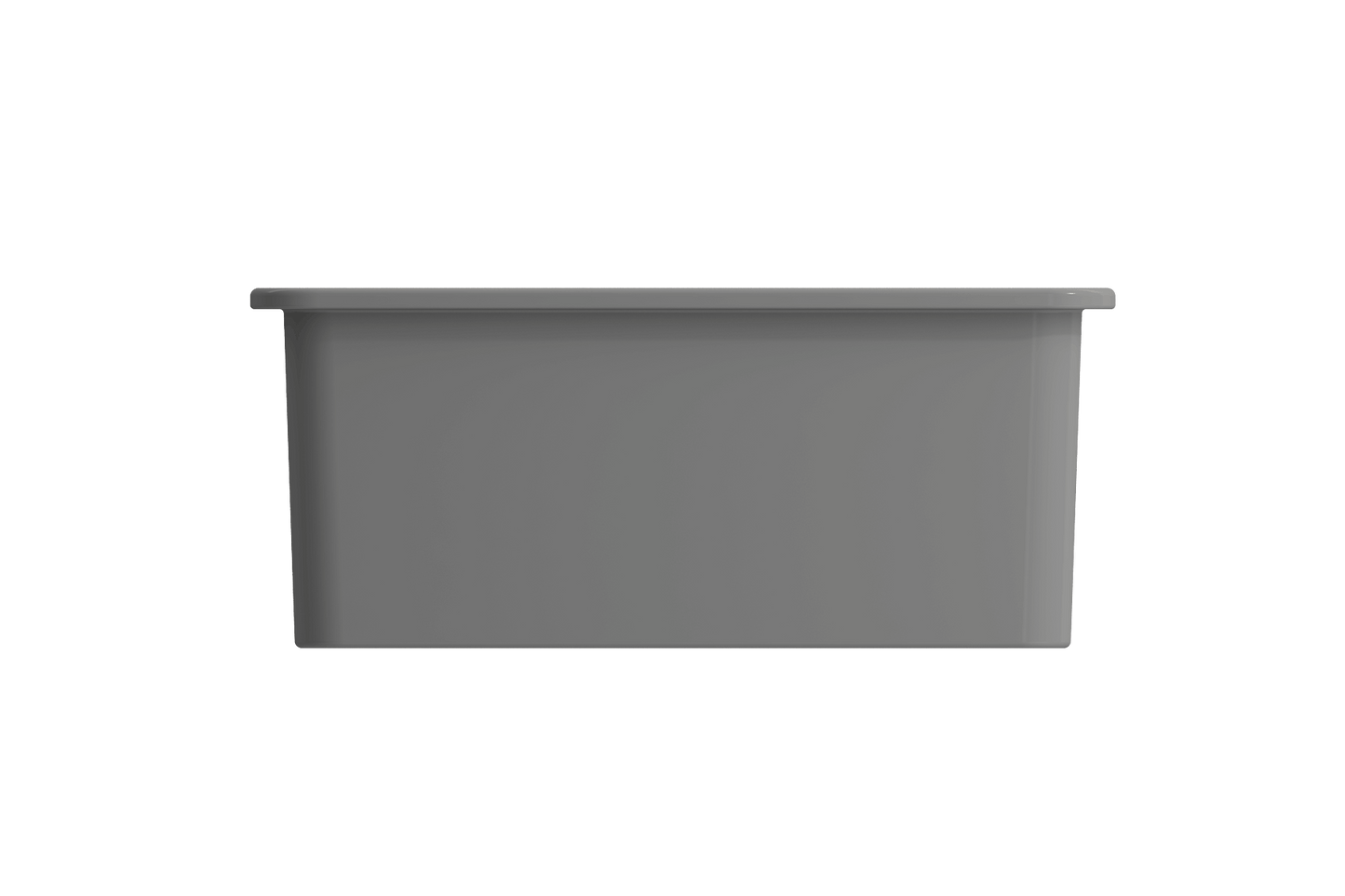 BOCCHI SOTTO 24" Fireclay Dual-Mount Single Bowl Sink with Bottom Grid & Strainer in gray finish