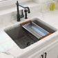 BOCCHI SOTTO 24" Fireclay Dual-Mount Single Bowl Kitchen Sink with Protective Bottom Grid and Strainer