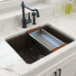 BOCCHI SOTTO 24" Fireclay Dual-Mount Single Bowl Kitchen Sink with Protective Bottom Grid and Strainer