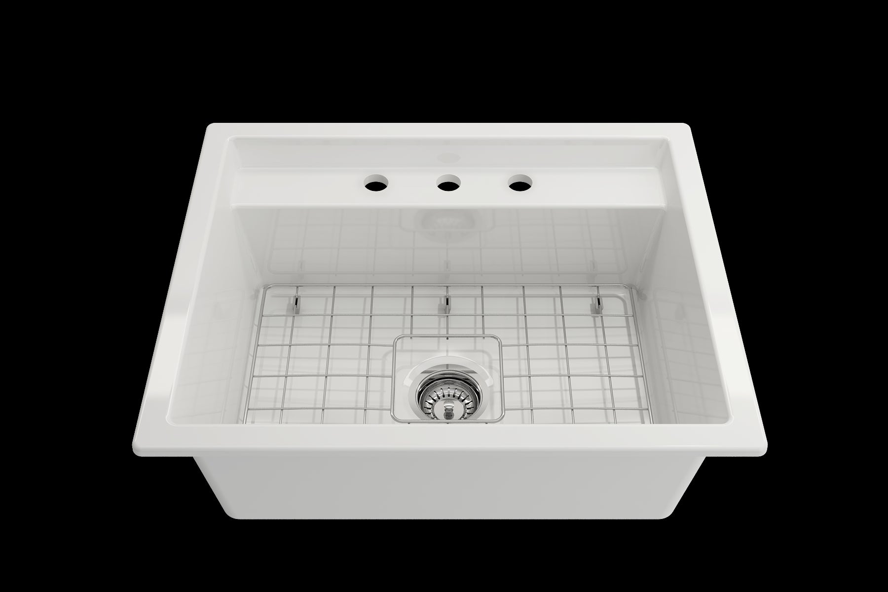 BOCCHI BAVENO UNO 27" Single Bowl Kitchen Sink with Integrated Workstation and Accessories