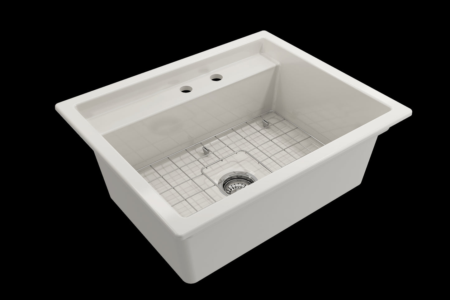 BOCCHI BAVENO UNO 27" Single Bowl Kitchen Sink 2-Hole with Integrated Workstation and Accessories