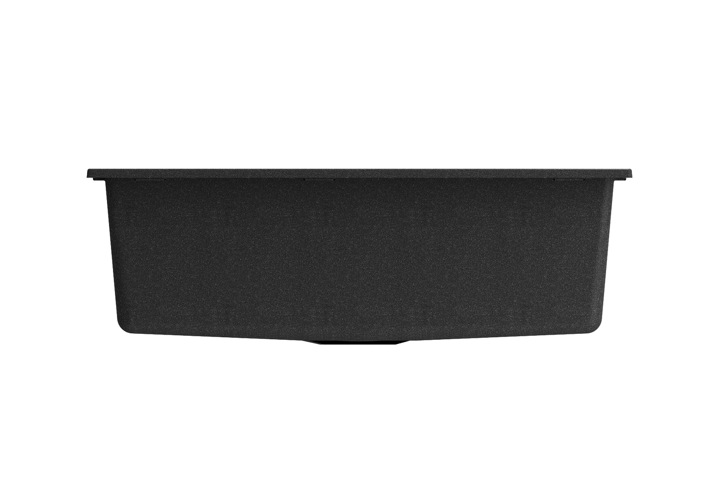 BOCCHI CAMPINO UNO 27" Dual-Mount Single Bowl Granite Composite Kitchen Sink in black finish.
