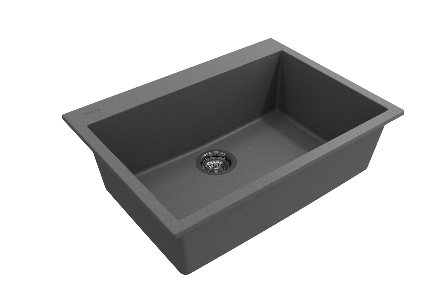 BOCCHI CAMPINO UNO 27" Dual-Mount Single Bowl Granite Composite Kitchen Sink in elegant design.