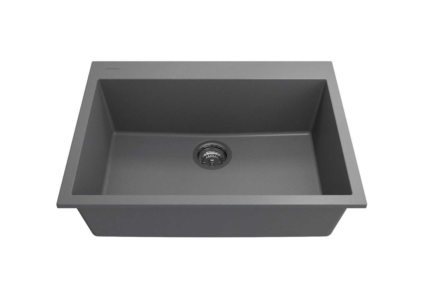 BOCCHI CAMPINO UNO 27" Dual-Mount Single Bowl Granite Composite Kitchen Sink - Stylish and durable design.