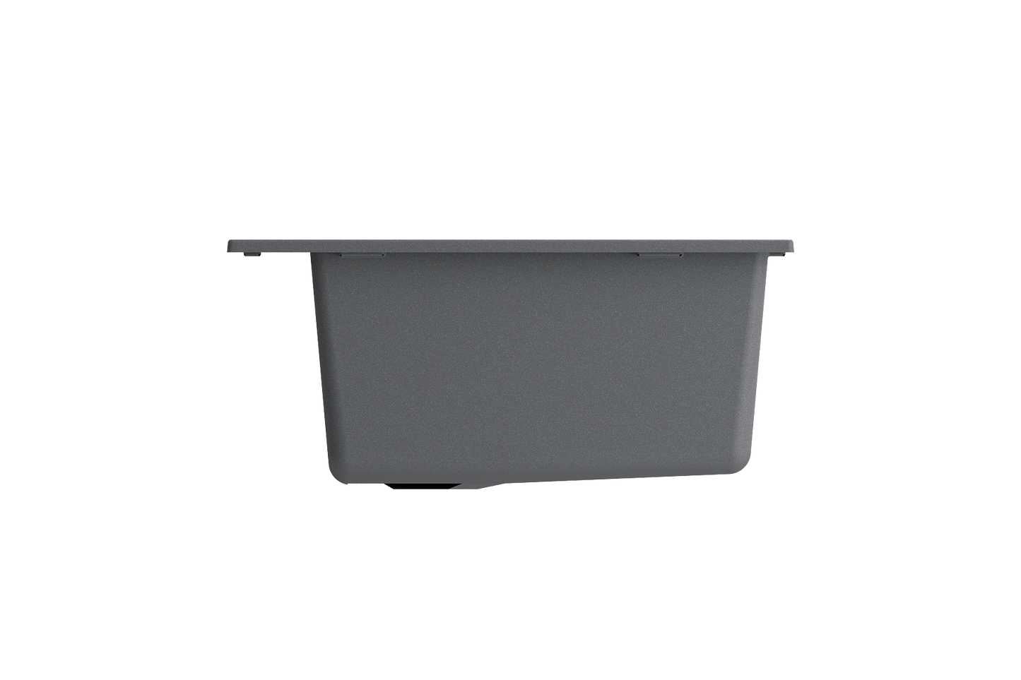 BOCCHI CAMPINO UNO 27" Dual-Mount Single Bowl Granite Composite Kitchen Sink side view