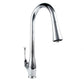 ZLINE Castor Chrome Kitchen Faucet CAS-KF-CH with a sleek, modern design and a shiny chrome finish.