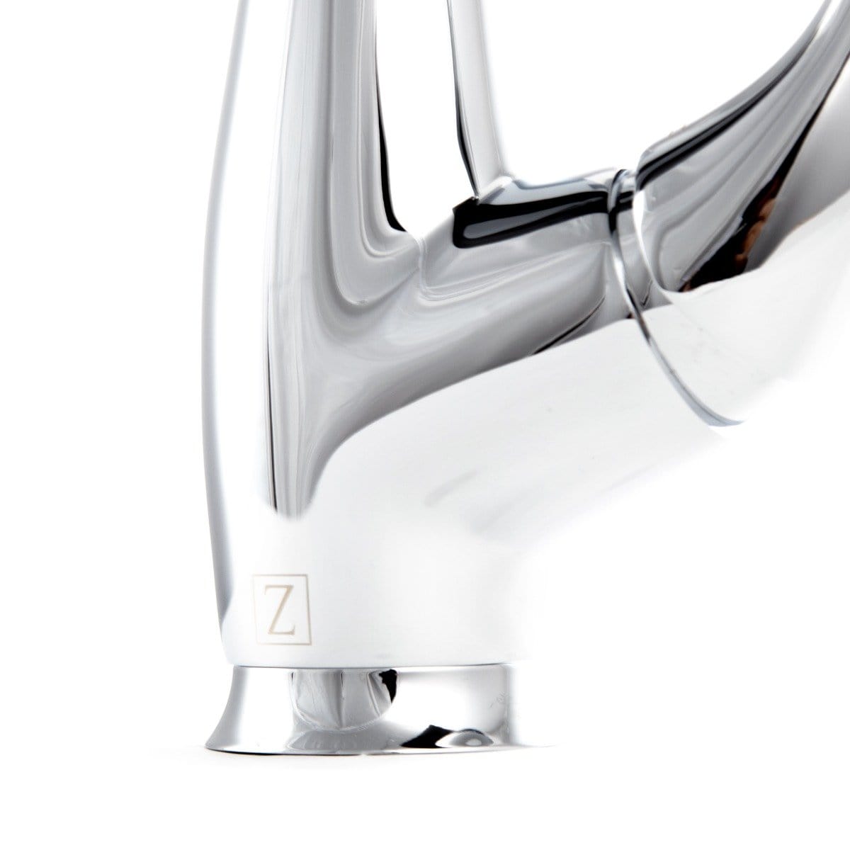 ZLINE Castor Chrome Kitchen Faucet CAS-KF-CH close-up view showcasing sleek chrome finish and modern design.