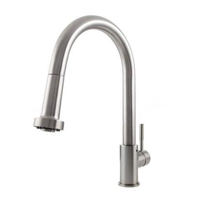 ZLINE Monet Kitchen Faucet with sleek stainless steel design and pull-down sprayer for modern kitchens.