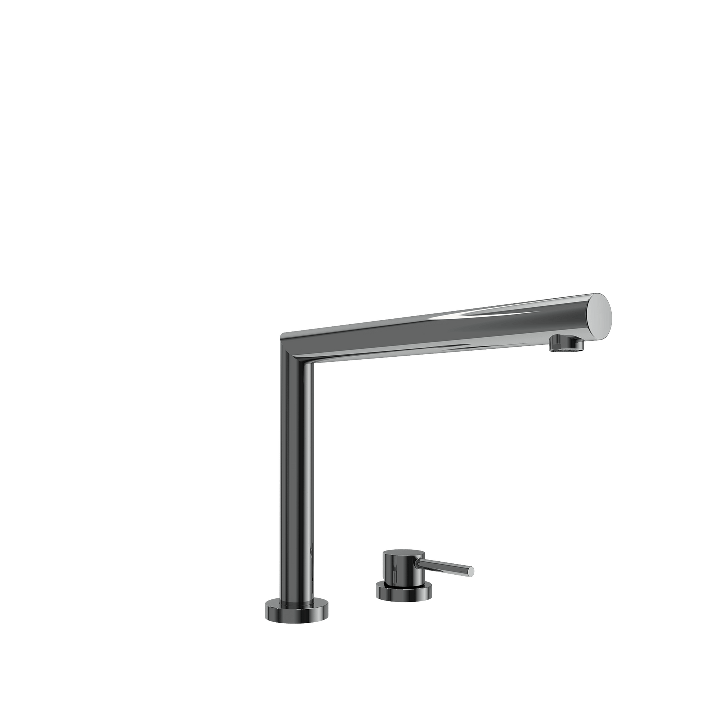 BOCCHI BAVENO Move Kitchen Faucet with a sleek telescopic spout in chrome finish.