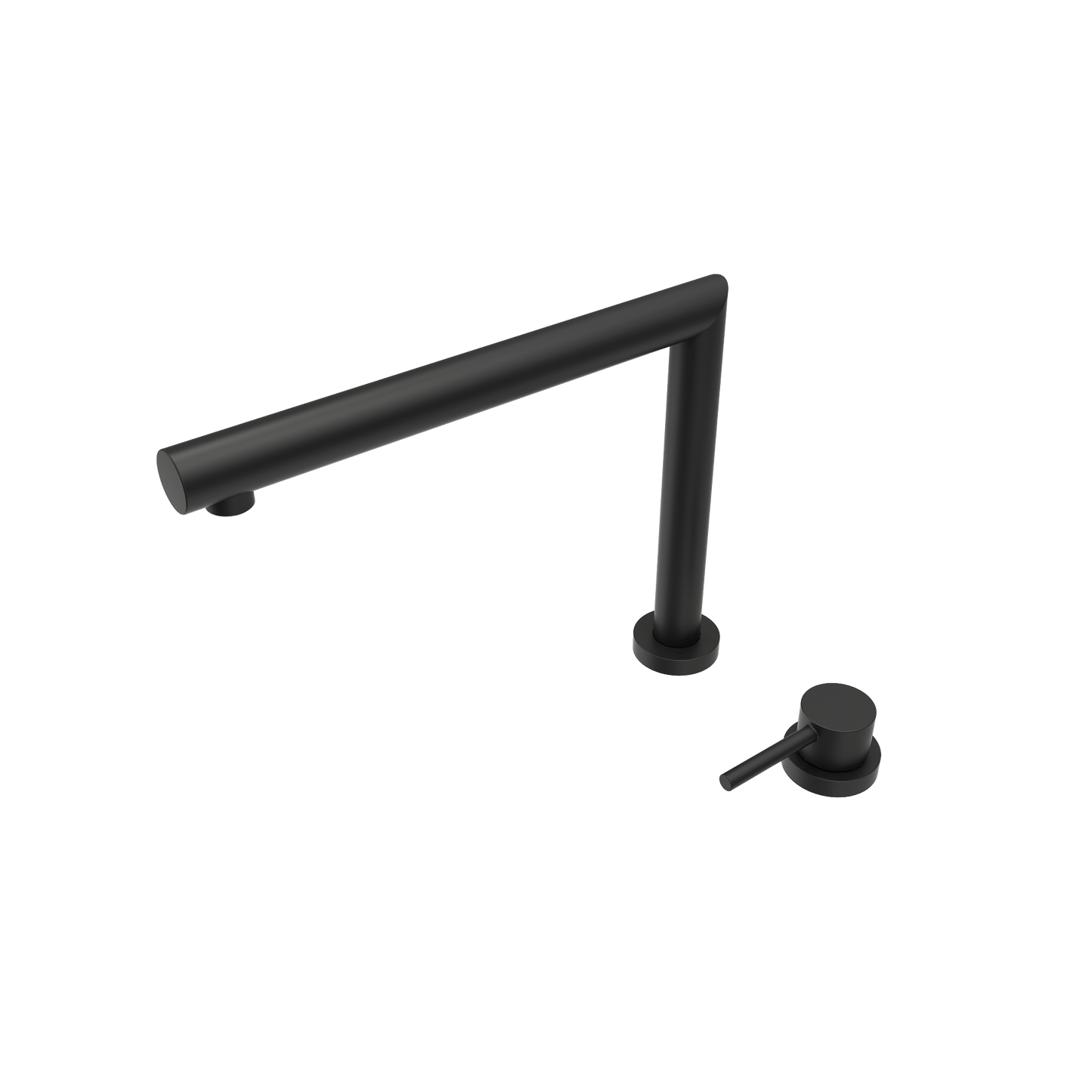 BOCCHI BAVENO Move Kitchen Faucet in black with a telescopic spout and matching handle.