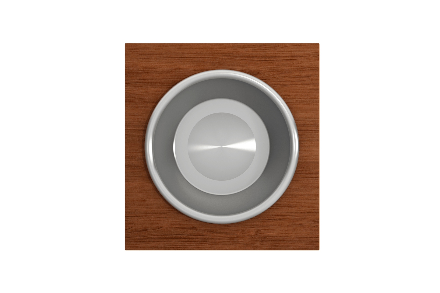 BOCCHI Wood Board with Large Stainless Steel Mixing Bowl & Colander - 2320 0014 on a wooden surface.