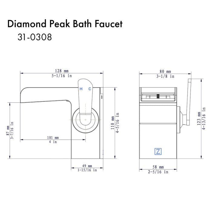 ZLINE Diamond Peak Bath Faucet