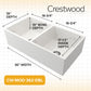 Crestwood 36" Modern Double Bowl Fireclay Sink
