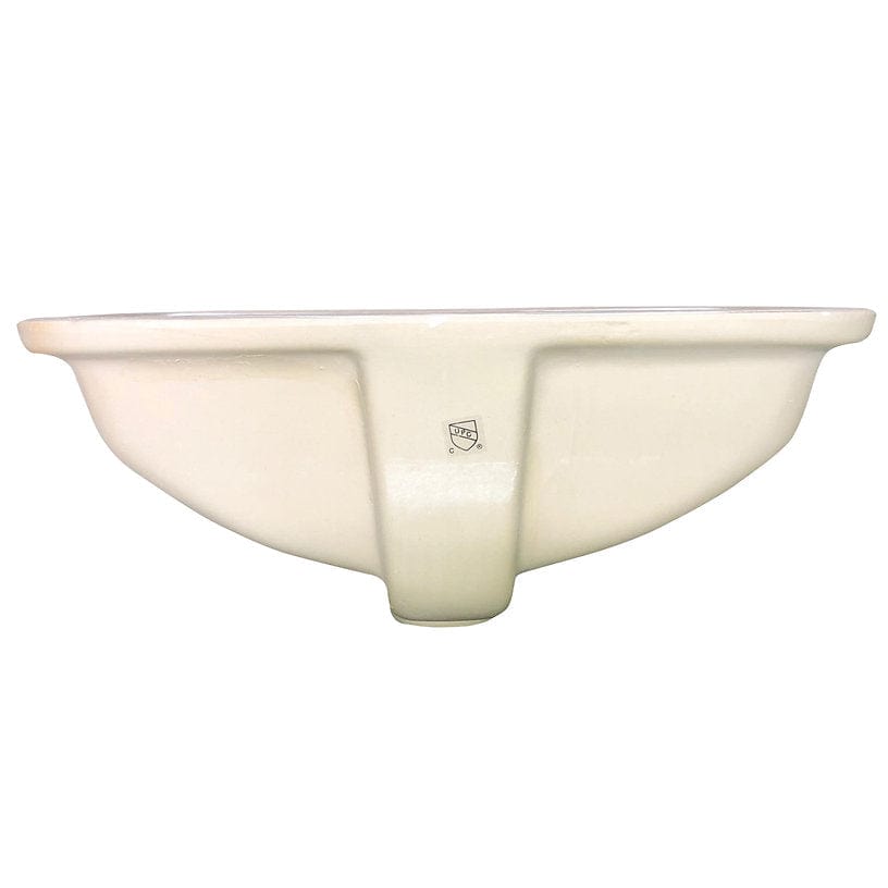 Nantucket 17.125" Undermount Ceramic Bathroom Sink UM-159-W showcasing deep scoop design and elegant rectangular form.