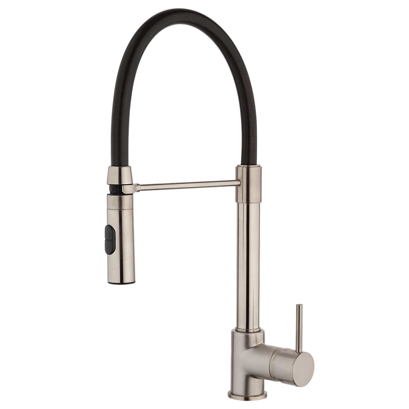 FORTIS Culinary Single Handle Pull-Down Kitchen Faucet in Brushed Nickel with elegant design and functional features.