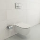 BOCCHI VETTORE Soft-Close Toilet Seat displayed with modern wall-hung toilet in sleek white bathroom design.