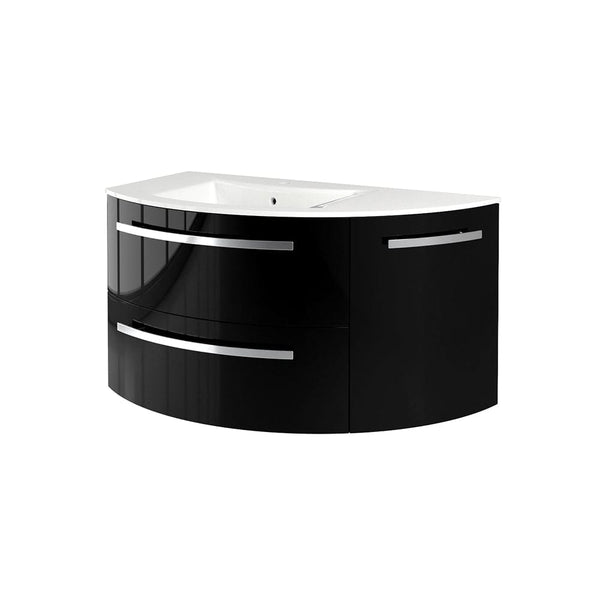 LATOSCANA AMENO 38 Modern Wall Mounted Vanity Unit with Right Rounded Cabinet