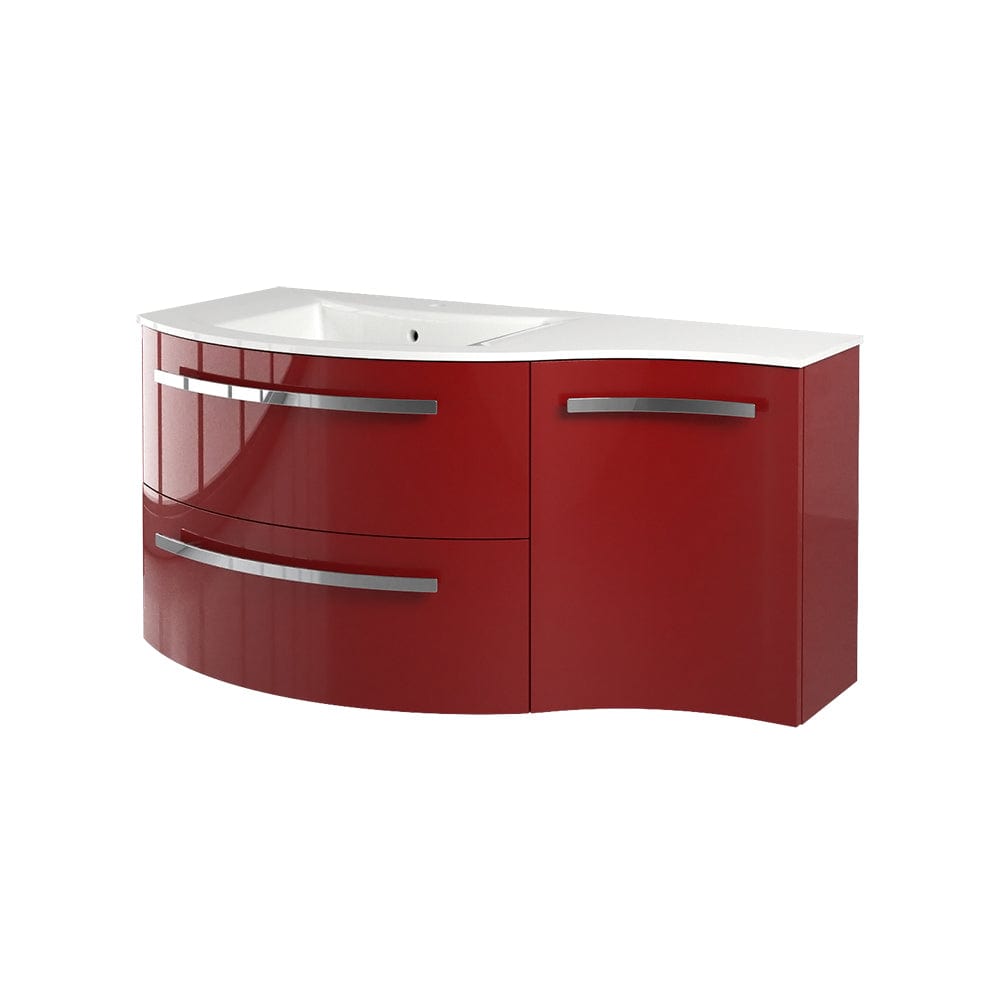 LATOSCANA AMENO 43" Modern Wall Mounted Vanity Unit with Right Concave Cabinet