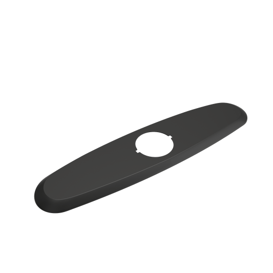 BOCCHI Traditional Kitchen Faucet Deck Plate Oval in sleek black design for sink transformation.