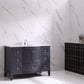 Eviva Stanton 48" Dark Gray Transitional Bathroom Vanity with White Carrara Top