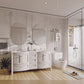 Eviva Stanton 60" White Transitional Double Sink Bathroom Vanity with White Carrara Top