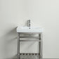 Eviva Stone 24" Stainless Steel Bathroom Vanity with White Integrated Top