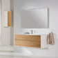 EVIVA Elisa 32" White and Oak Wall Mount bathroom Vanity