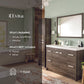Eviva Lugano 42" Gray Oak Modern Bathroom Vanity w/ith White Integrated Top
