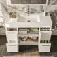 Eviva Lugano 48" White Modern Bathroom Vanity with White Integrated Top