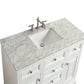 Eviva Monroe 42" White Transitional Bathroom Vanity with White Carrara Top