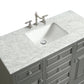 Eviva Monroe 48" Gray Transitional Bathroom Vanity with White Carrara Top