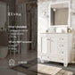 Eviva Happy 30" x 18" Transitional White Bathroom Vanity with White Carrera Marble Counter-Top
