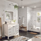 Eviva Hampton 36" White Transitional Bathroom Vanity with White Carrara Top