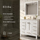 Eviva Hampton 36" x 18" White Transitional Bathroom Vanity with White Carrara Top