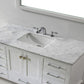 Eviva Aberdeen 60" White Transitional Single Sink Bathroom Vanity with White Carrara Top