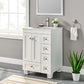 Eviva Acclaim 24" White Transitional Bathroom Vanity with White Quartz Top