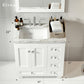 Eviva Acclaim C 30" Transitional White Bathroom Vanity with White Carrera Marble Counter-Top