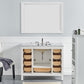 Eviva Aberdeen 42" White Transitional Bathroom Vanity with White Carrara Top