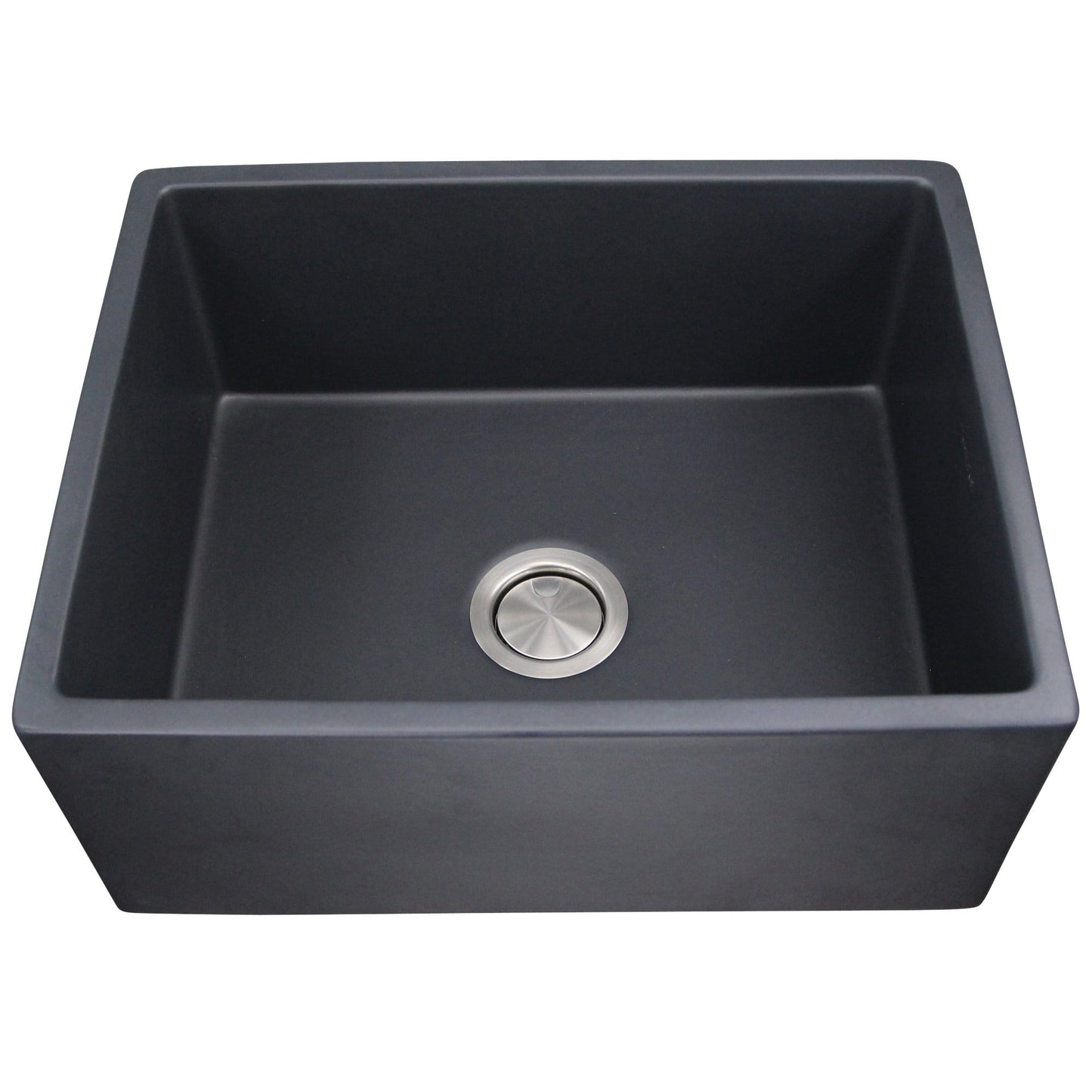 Nantucket 23" Fireclay Farmhouse with Matte Black Finish - FCFS2418S-MatteBlack kitchen sink image showing its sleek design.