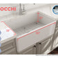 BOCCHI CLASSICO 30" Fireclay Farmhouse Single Bowl Kitchen Sink with Protective Bottom Grid and Strainer